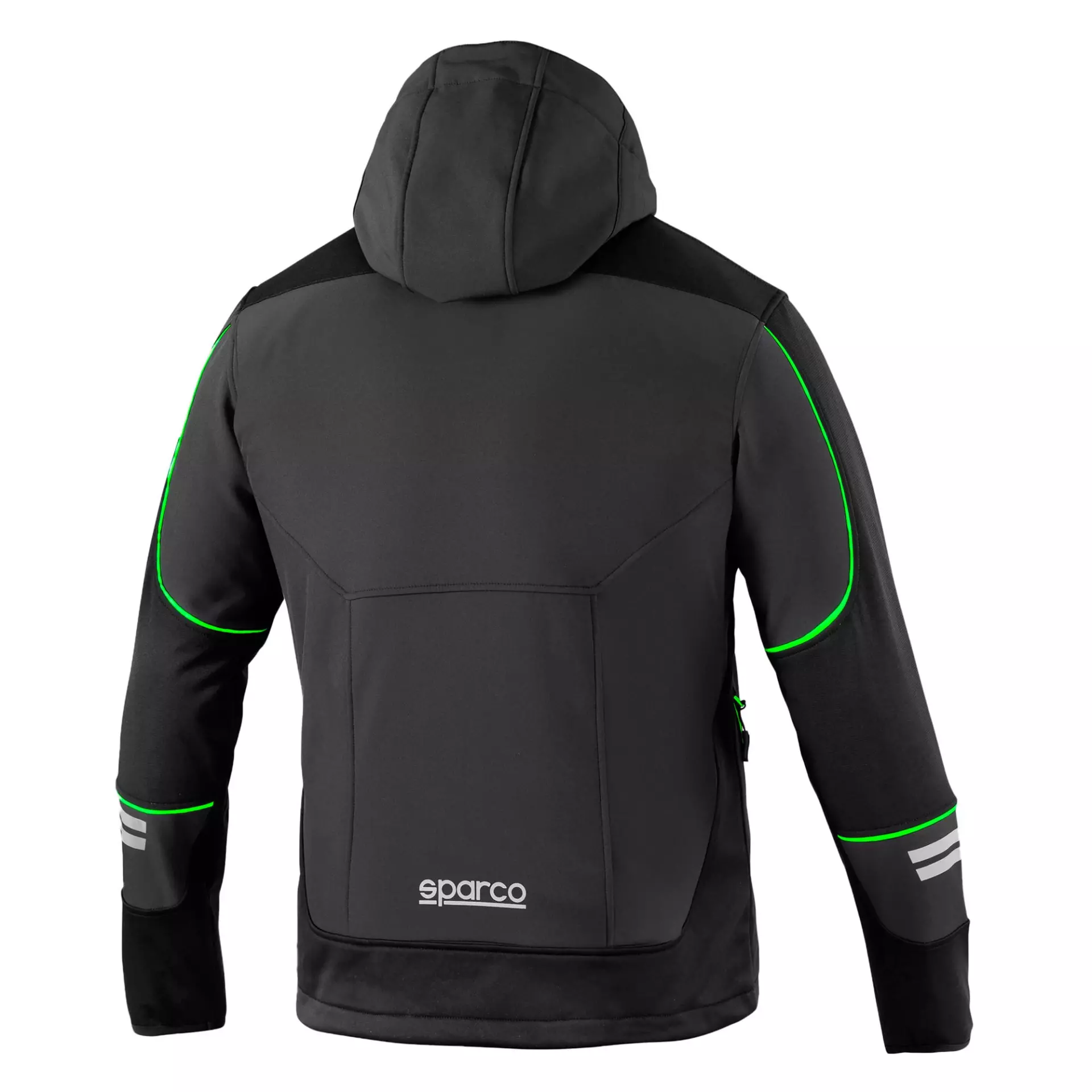 Sparco 02412-GSVF, York Tech Soft-Shell Jacket, Black/Green, image 2