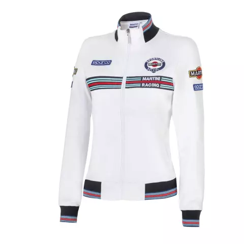 Sparco Martini Racing Women's Full Zip Sweatshirt, White