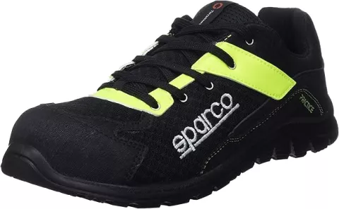 Sparco Practice Jos Safety Shoes ESD S1P SRC, Black/Yellow