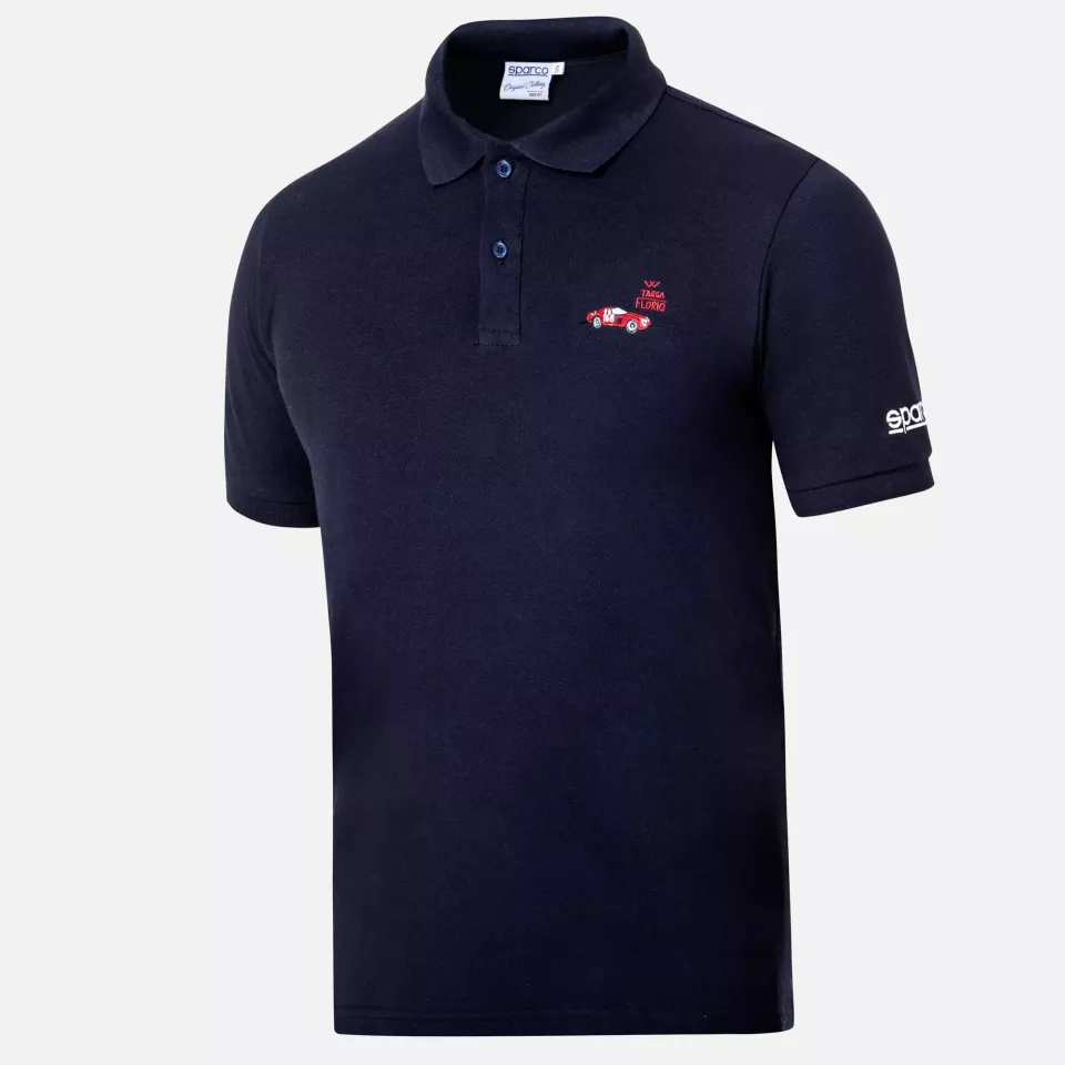 Sparco 013048TF-BM, Targa Florio Poloshirt, Marineblau, image 1, gallery thumbnail
