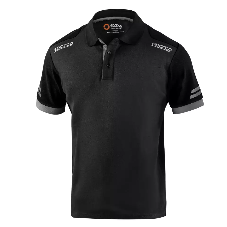 Sparco 02415NRGS, Toledo Tech Polo, svart/grå, image 1, gallery thumbnail