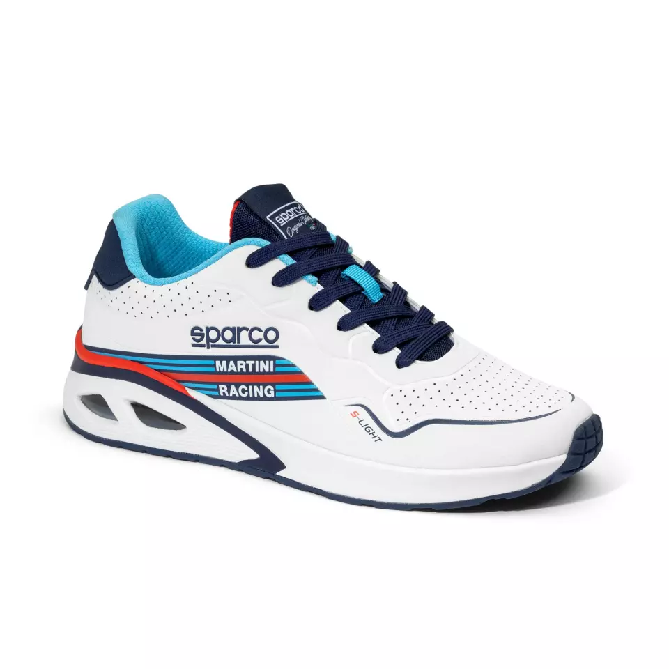 Sparco BMB0002D0-W18, S-Light Martini Racing Sneaker, Weiß/Marineblau, image 1, gallery thumbnail