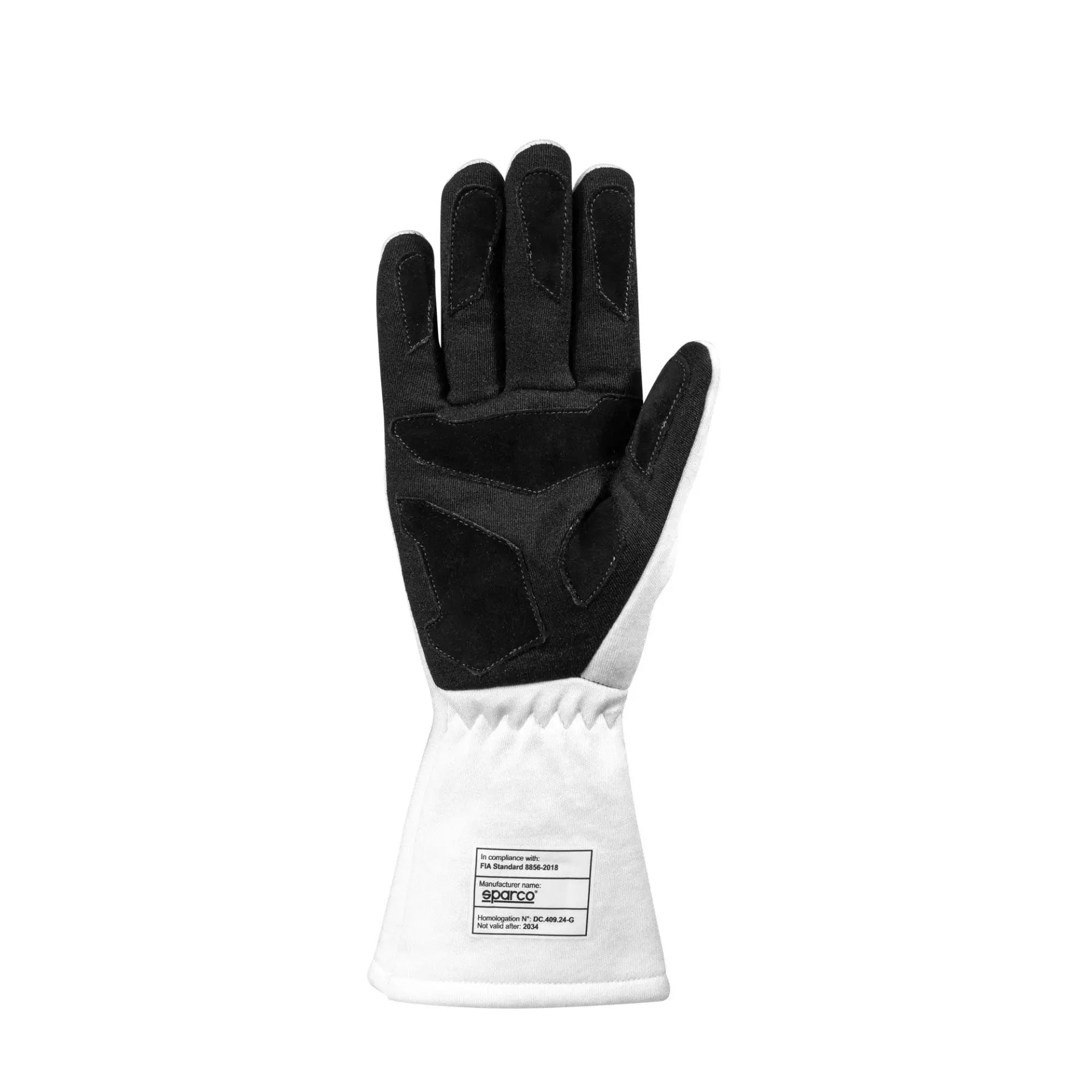 Sparco 001366MR-BI, Land Classic Racing Gloves Martini Racing, White/Black, image 2