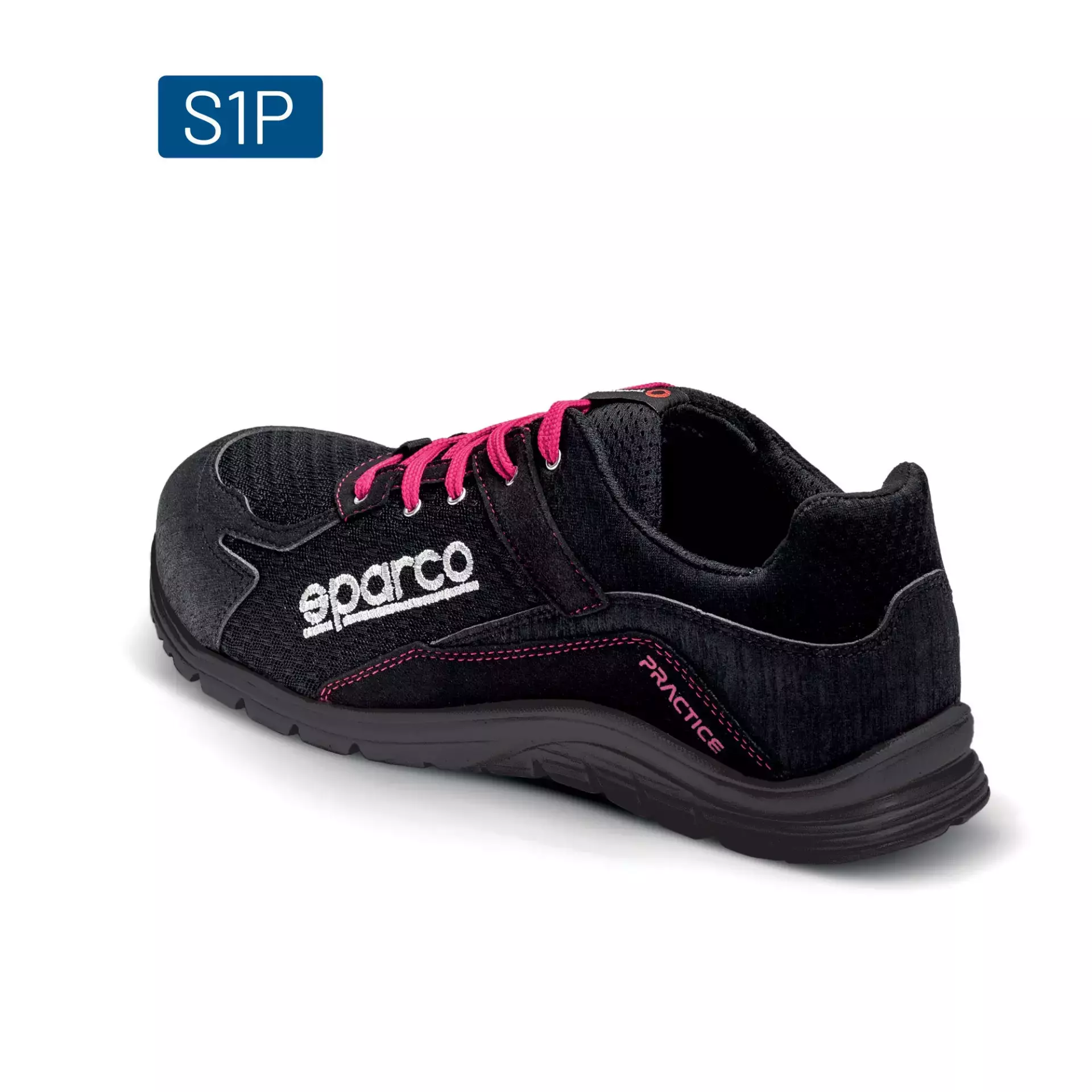 Sparco 07517NRFU, Practice Jody Saftey Shoes ESD S1P SRC, Black/Pink, image 3