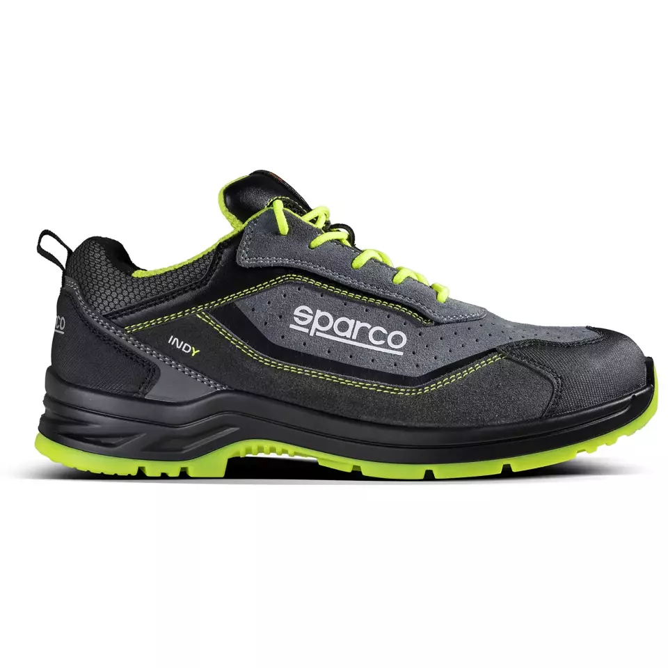 Sparco 07538GSGF, Indy Texas Saftey Shoes S1PS SR FO LG, Gray/Yellow, image 3, gallery thumbnail