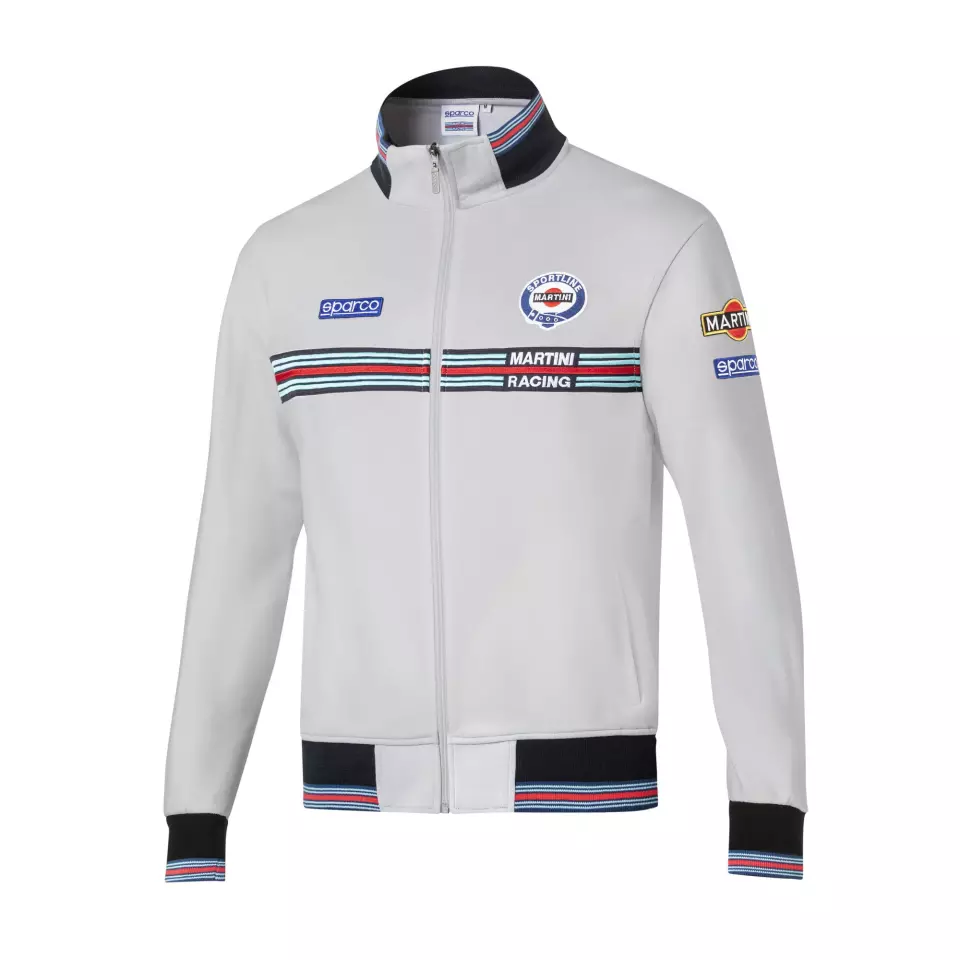 Sparco 01278MR-GR, Martini Racing Sweatjacke, Grau, image 1, gallery thumbnail