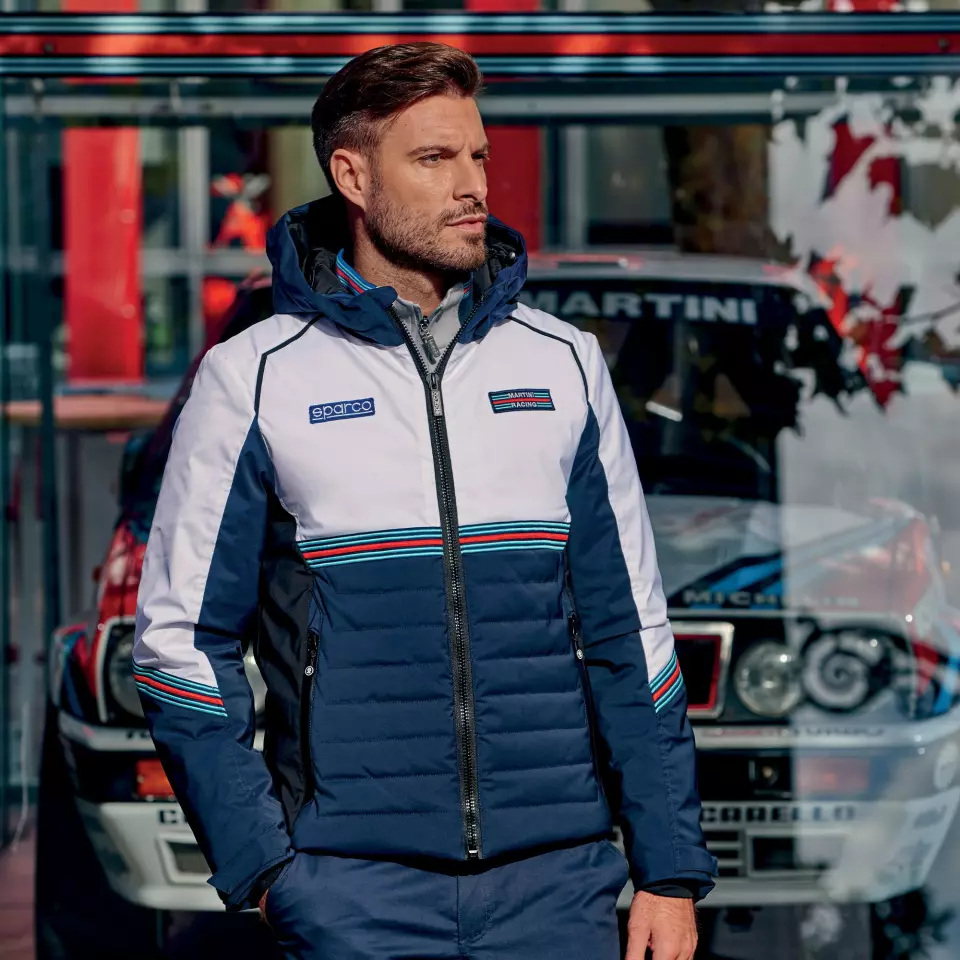 Sparco 01361MR-BMBI, MARTINI-R Winter Jacket, Navy Blue/White, image 3, gallery thumbnail