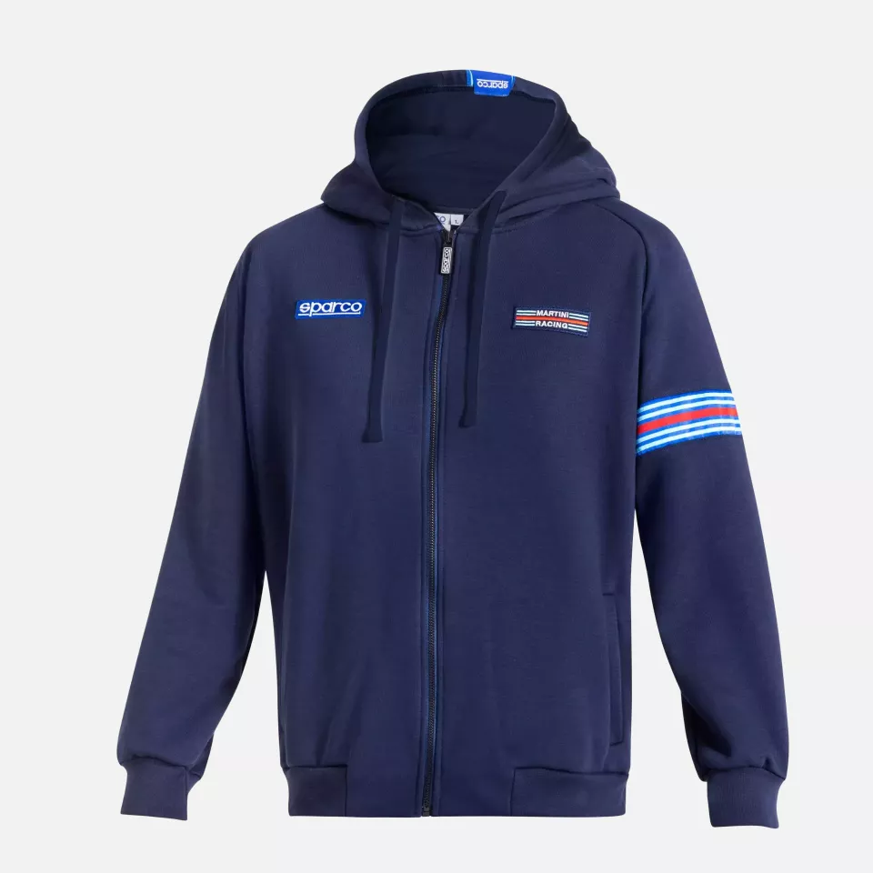 Sparco BMF0013D0-N02, Martini Racing Kapuzen-Sweatjacke, Marineblau, image 1, gallery thumbnail