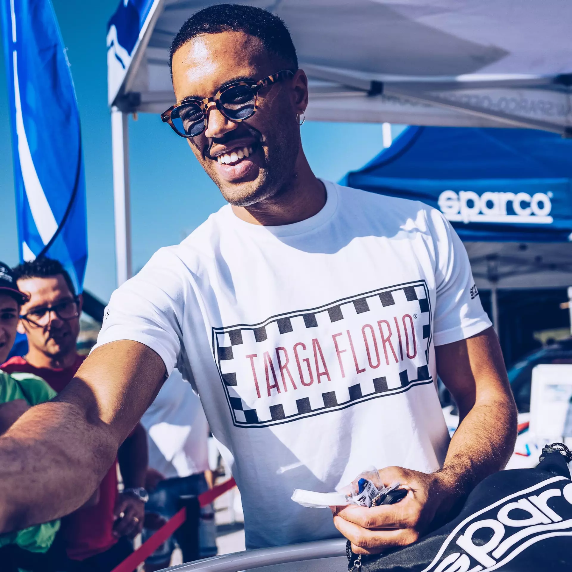 Sparco 013039TF-BI, Targa Florio T-Shirt, White, image 3