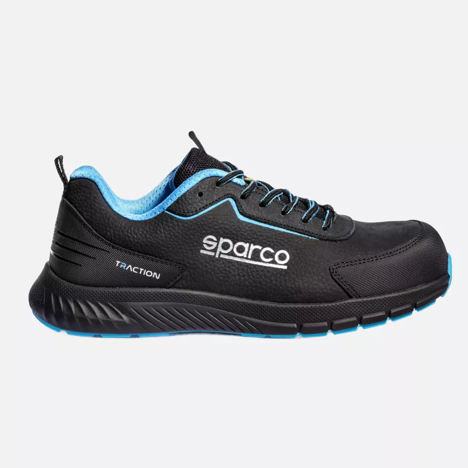 Sparco BTB0030B0-K30, Traction Safety Shoes S3S SR FO HR, Black/Sky Blue, image 3, gallery thumbnail