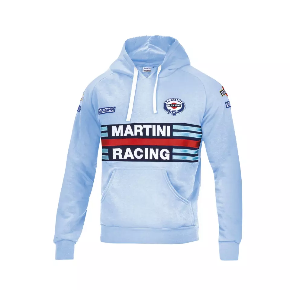 Sparco 01279MR-CE, Martini Racing Hoodie CE, Celestial, image 1, gallery thumbnail