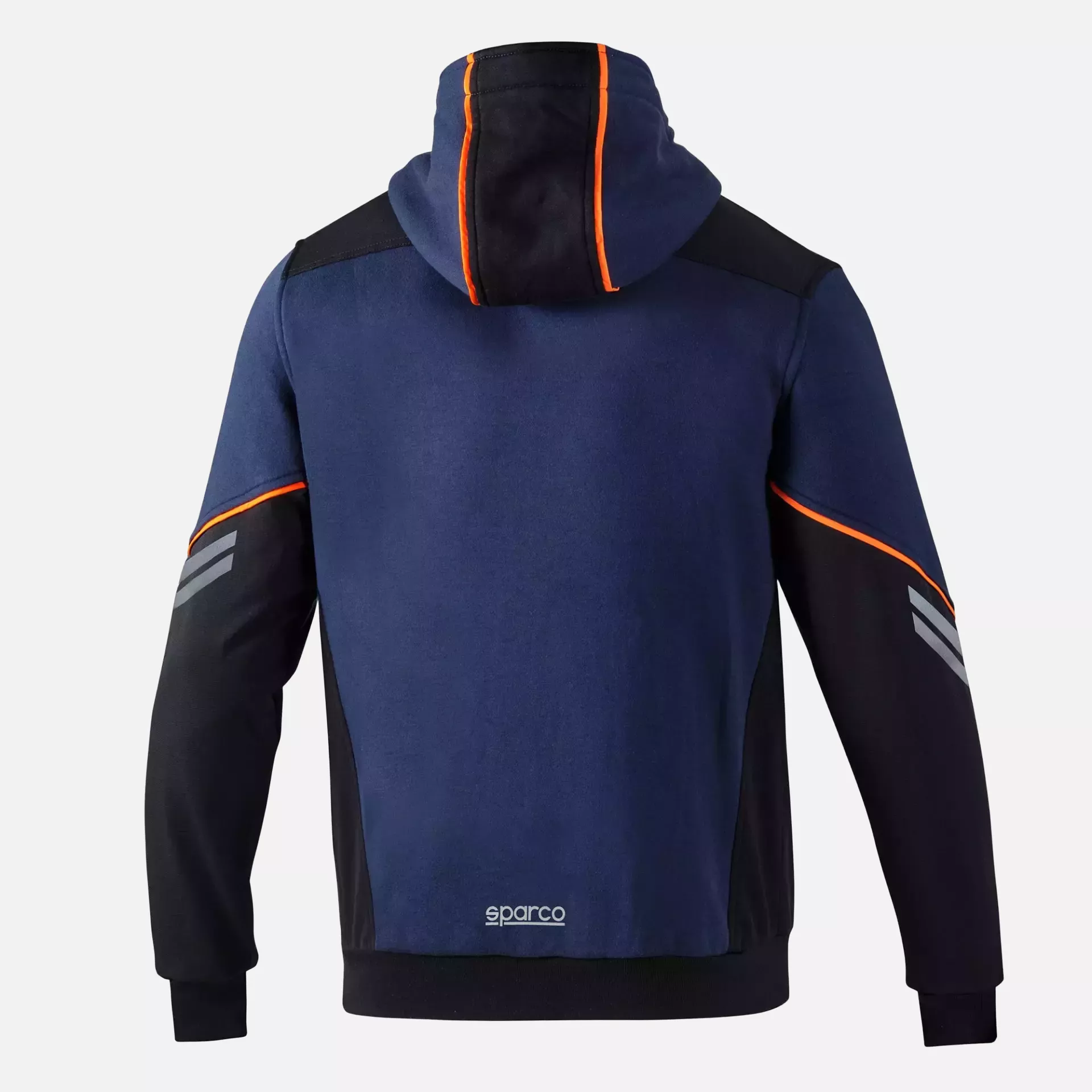 Sparco 02414BMAF, Colorado Full Zip Hooded, Navy Blue/Orange, image 2