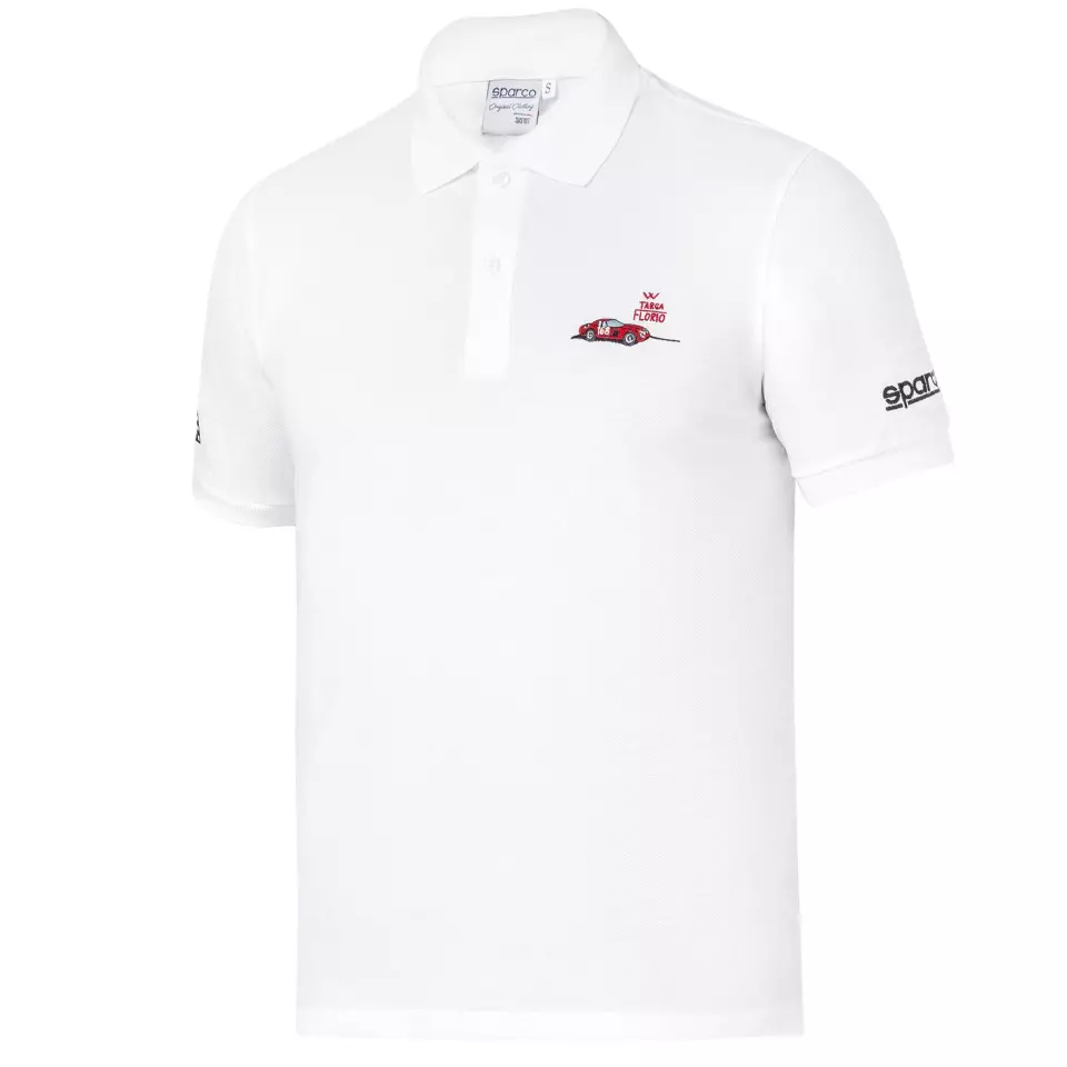 Sparco 013048TF-BI, Targa Florio Polo Shirt #P2, White, image 1, gallery thumbnail