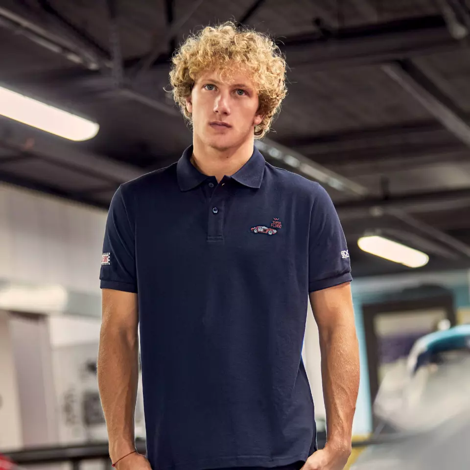 Sparco 013048TF-BM, Targa Florio Poloshirt, Marineblau, image 4, gallery thumbnail