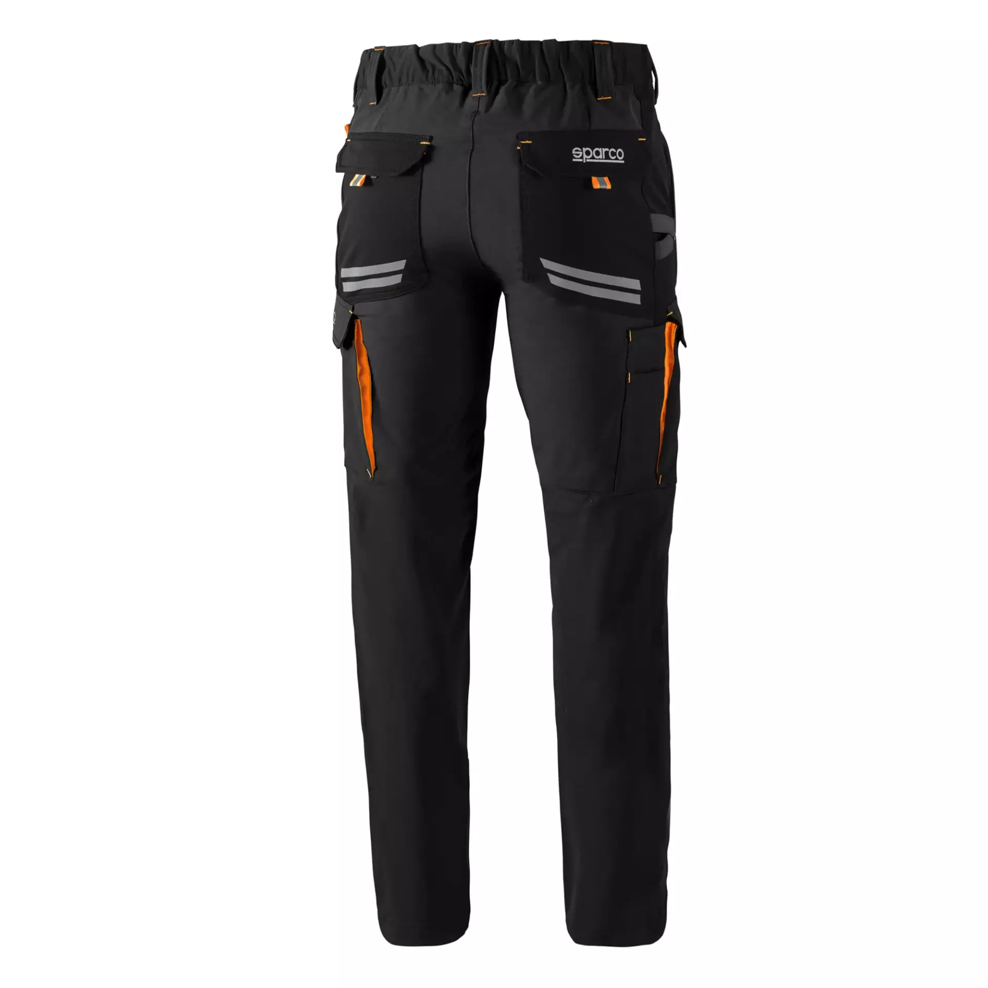 Sparco 02417NRAF, Oregon Tech Trousers, Black/Orange, image 2