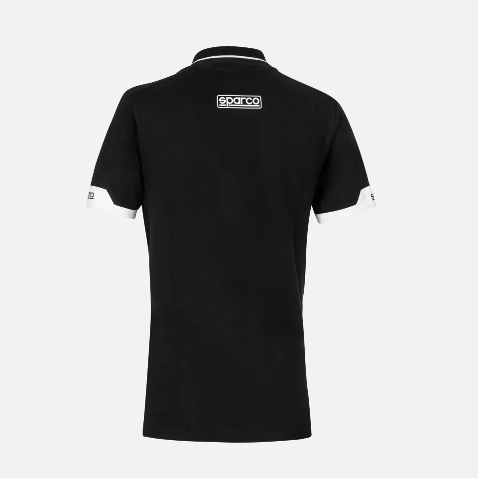 Sparco 013036L-NR, MY2024 Women's Zip Polo Shirt, Black, image 2, gallery thumbnail