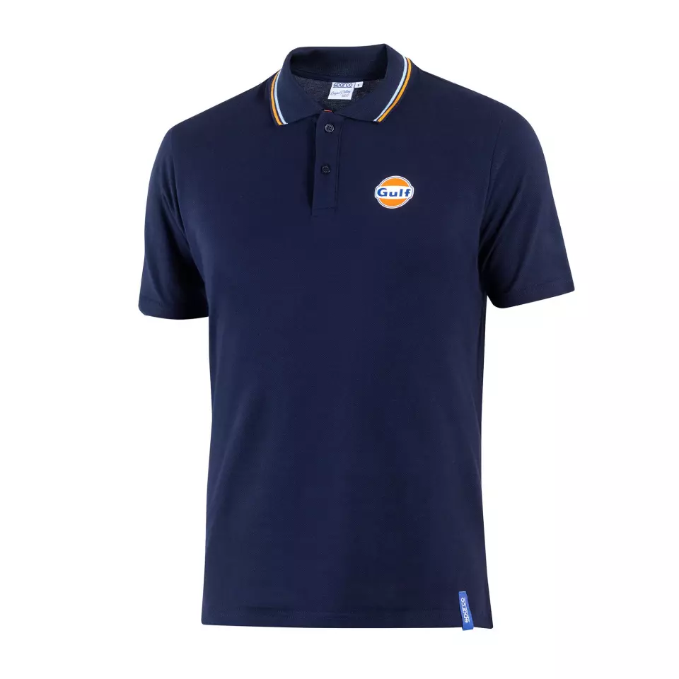 Sparco BML0003S0-N02, Gulf Piqué-Poloshirt, Marineblau, image 1, gallery thumbnail