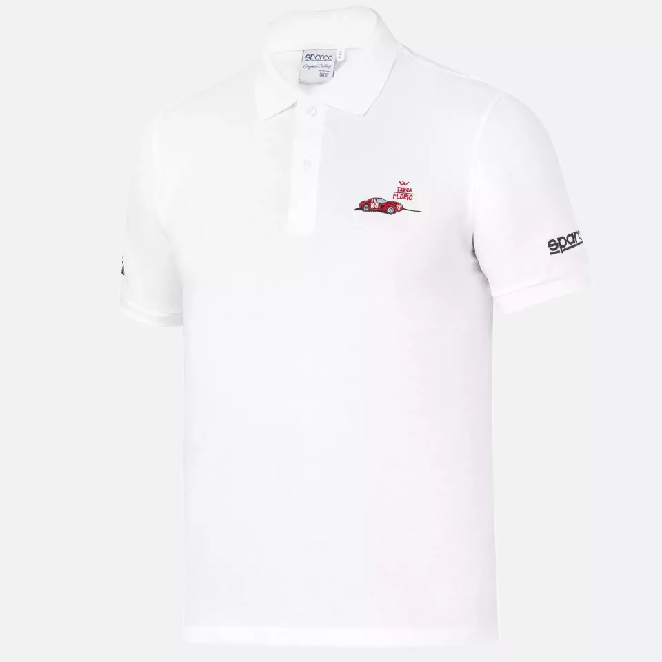 Sparco 013048TF-BI, Targa Florio Poloshirt P2, Weiß, image 1, gallery thumbnail