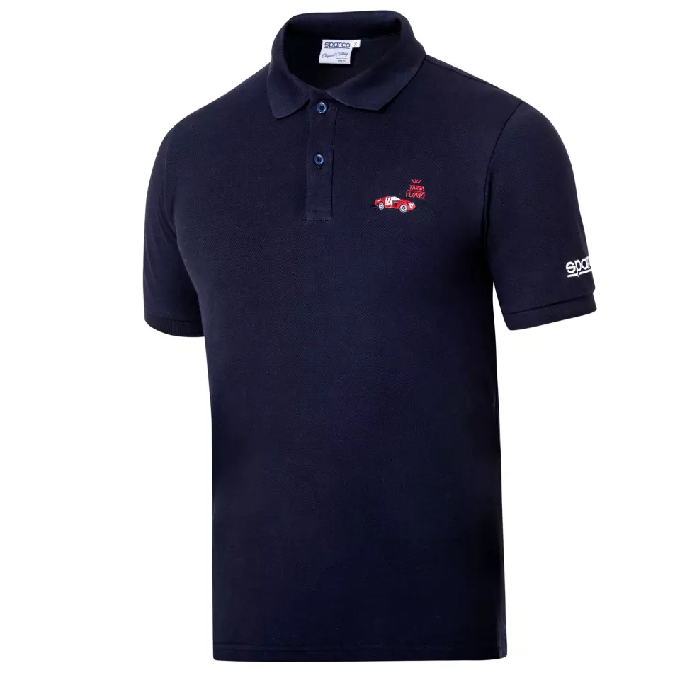 Sparco 013048TF-BM, Targa Florio Poloshirt, Marineblau