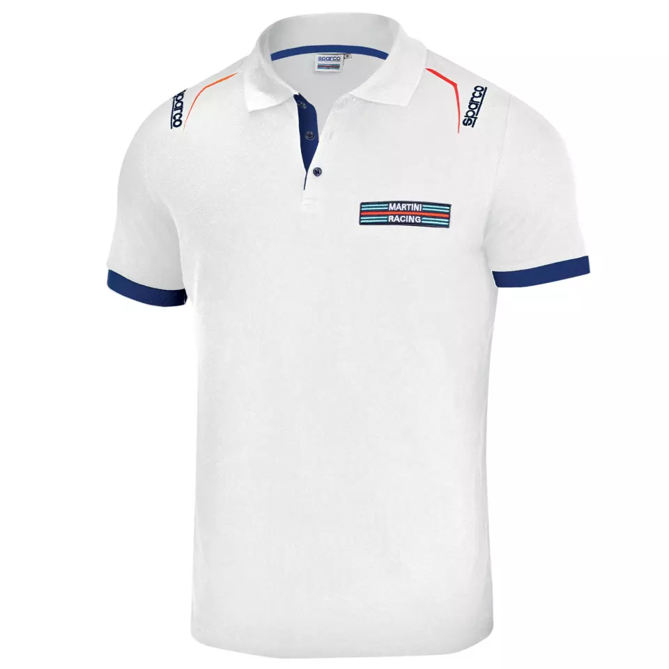 Sparco 01276MR-BI, Martini Racing Polo Shirt, White, image 1, gallery thumbnail