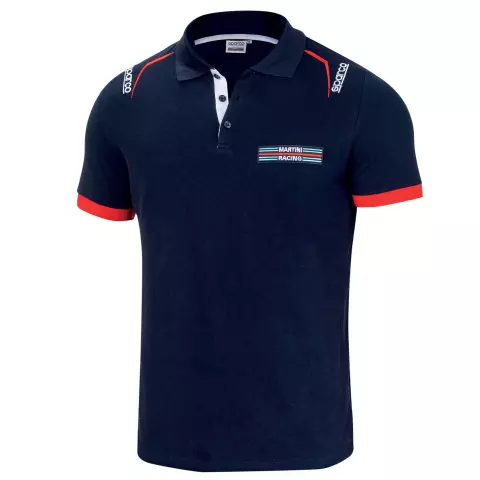 Sparco Martini Racing Polo Shirt, Navy Blue