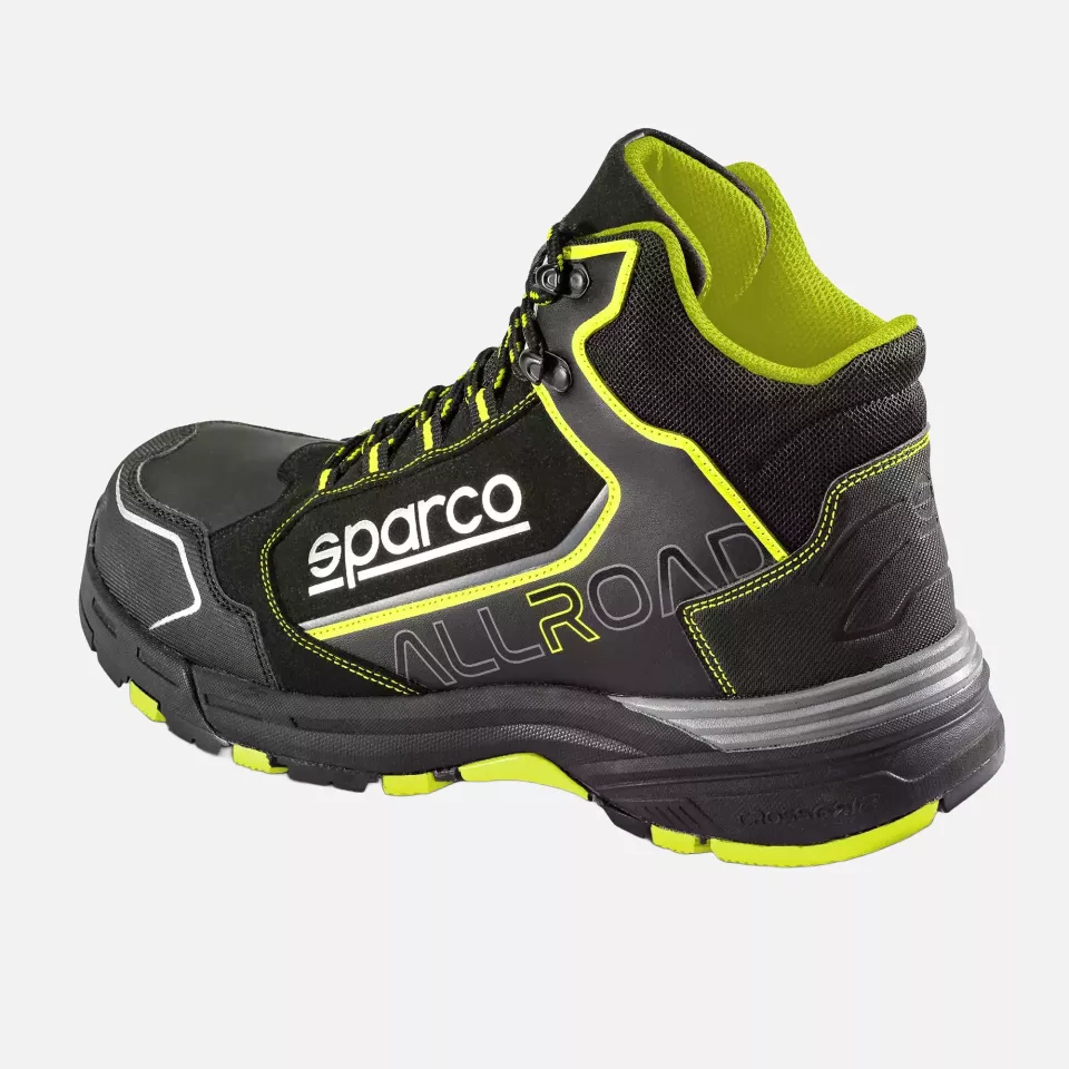 Sparco 07529NRGF, Allroad Motegi Sicherheitsschuhe ESD S3S SR FO HRO, Schwarz/Gelb, image 3, gallery thumbnail