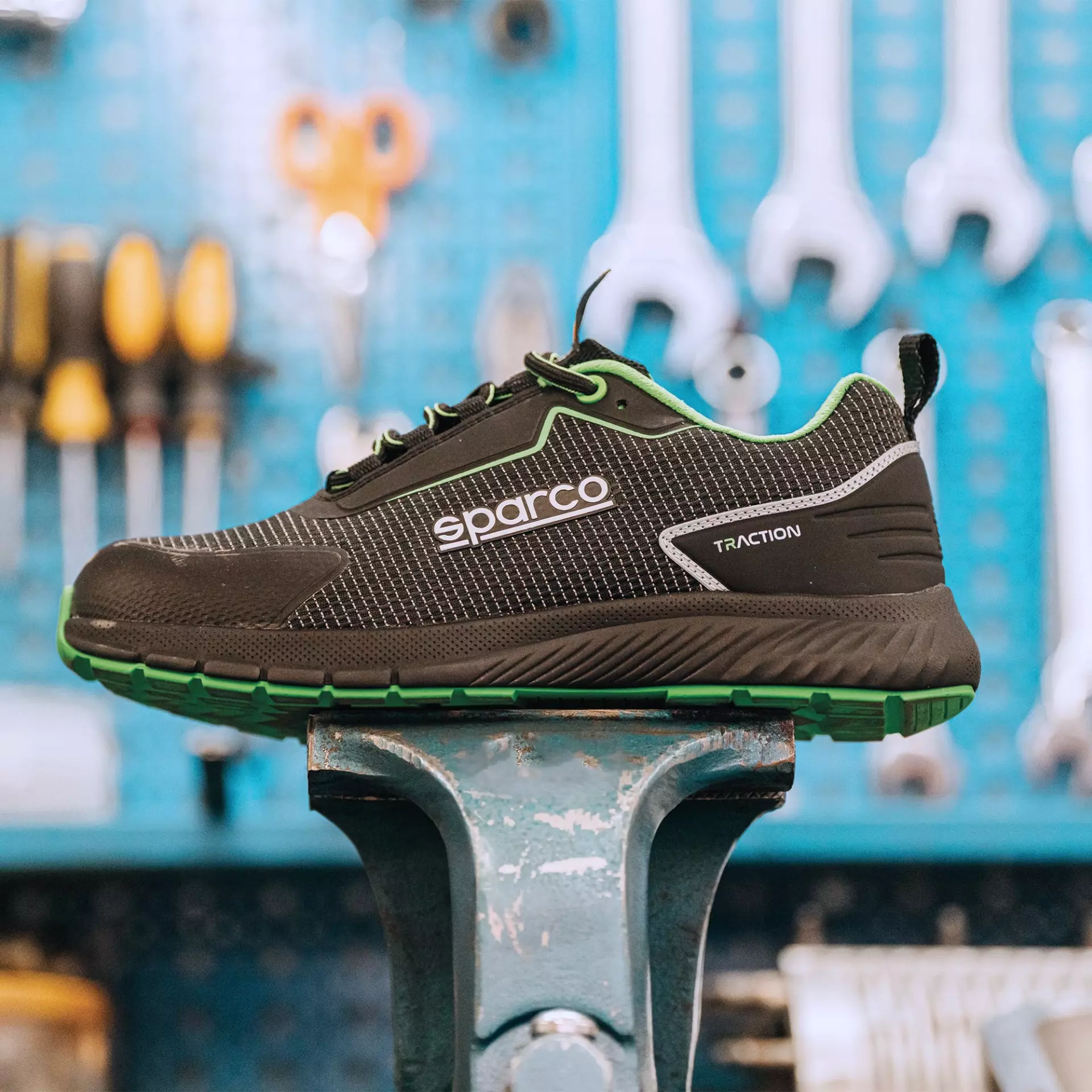 Sparco BTB0002B0-K15, Traction Safety Shoes S1PS, Black/Green, image 5