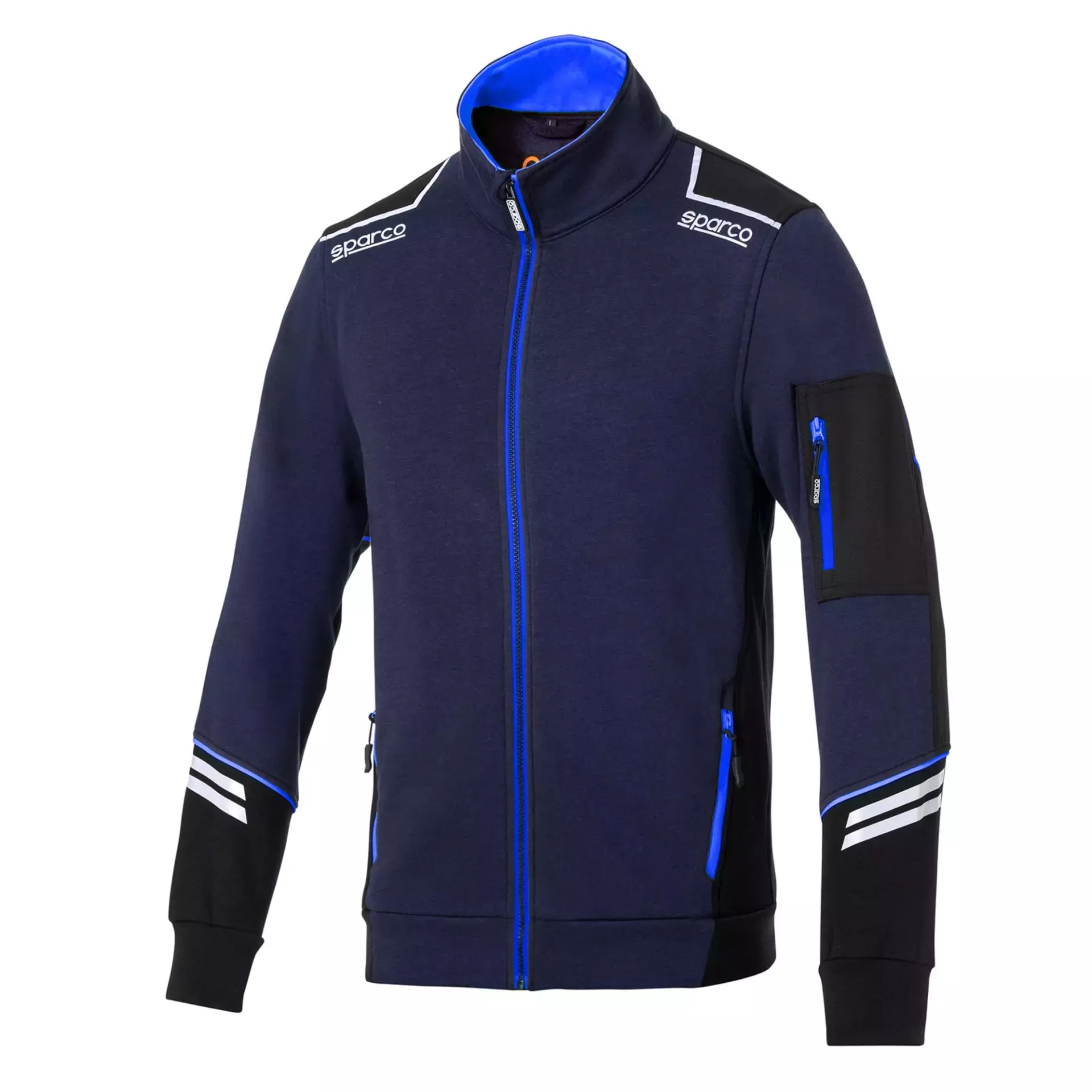 Sparco 02429BMAZ, Alabama Tech Full Zip Sweatshirt, Navy Blue/Blue, image 1
