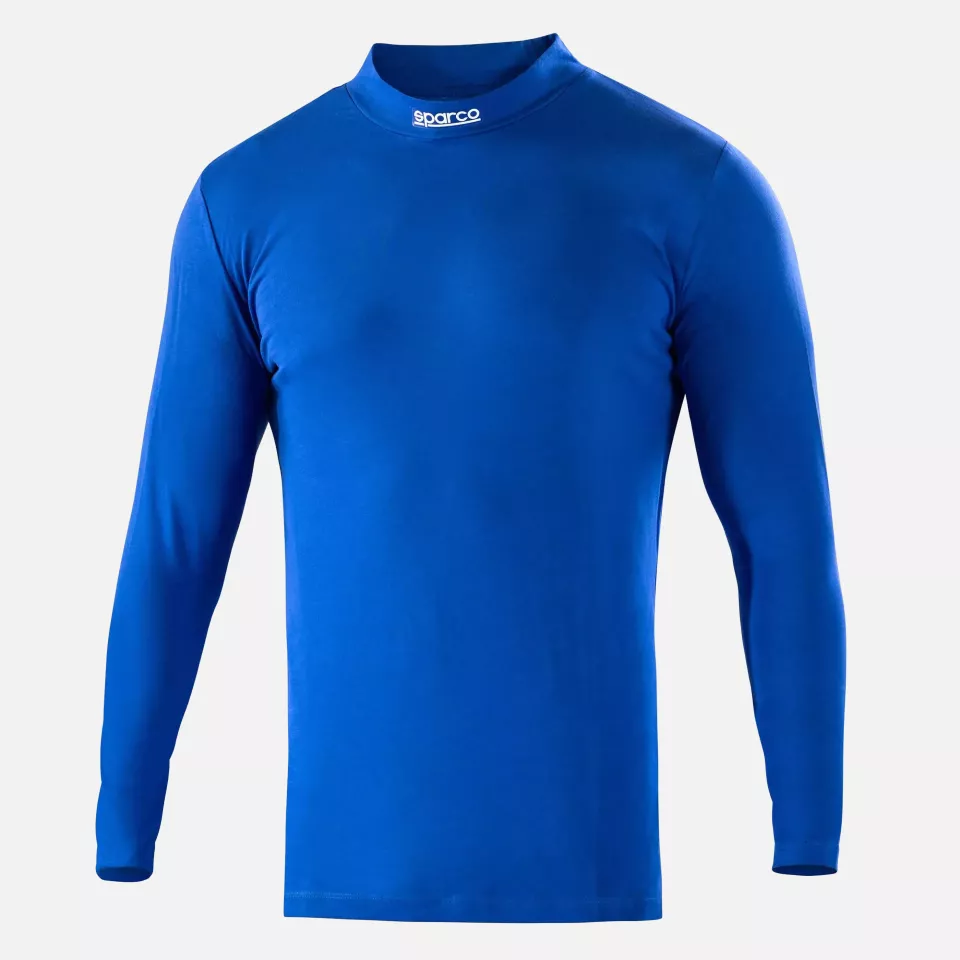 Sparco 002205-AZ, B-Rookie High Collar T-Shirt, Blue Cotton, image 1, gallery thumbnail