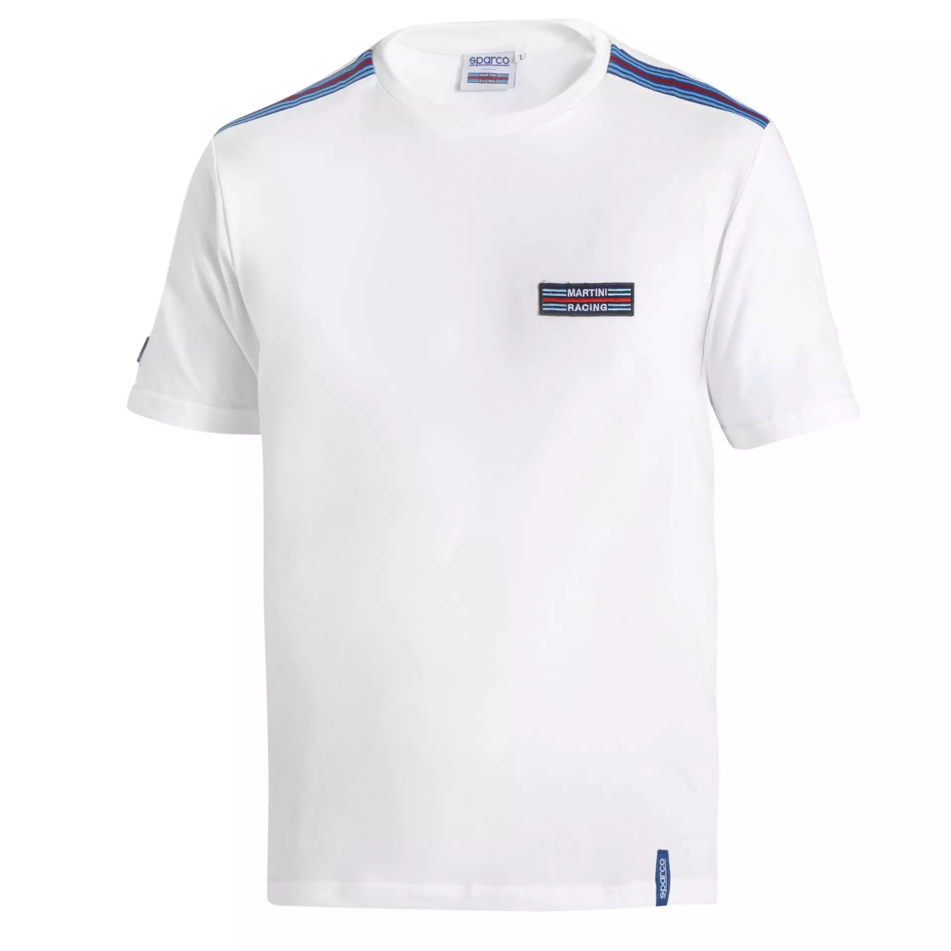 Sparco BML0007D0-W01, Martini Racing Top Stripes T-Shirt, White, image 1