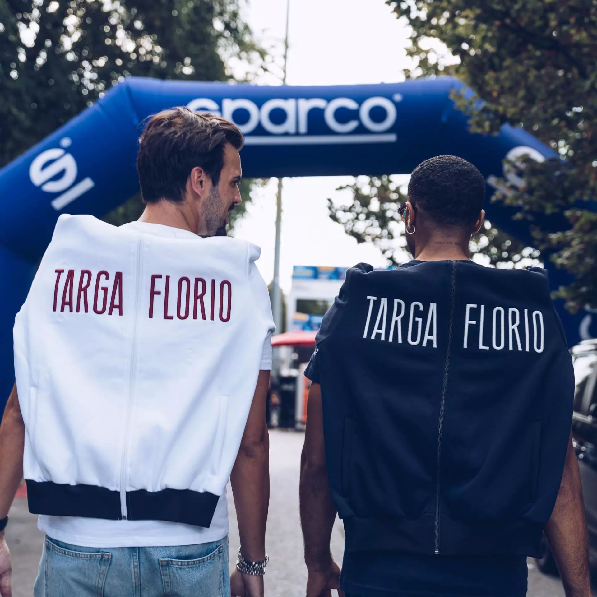 Sparco 013042TF-BI, Targa Florio Full Zip Sweatshirt, White/Black, image 6