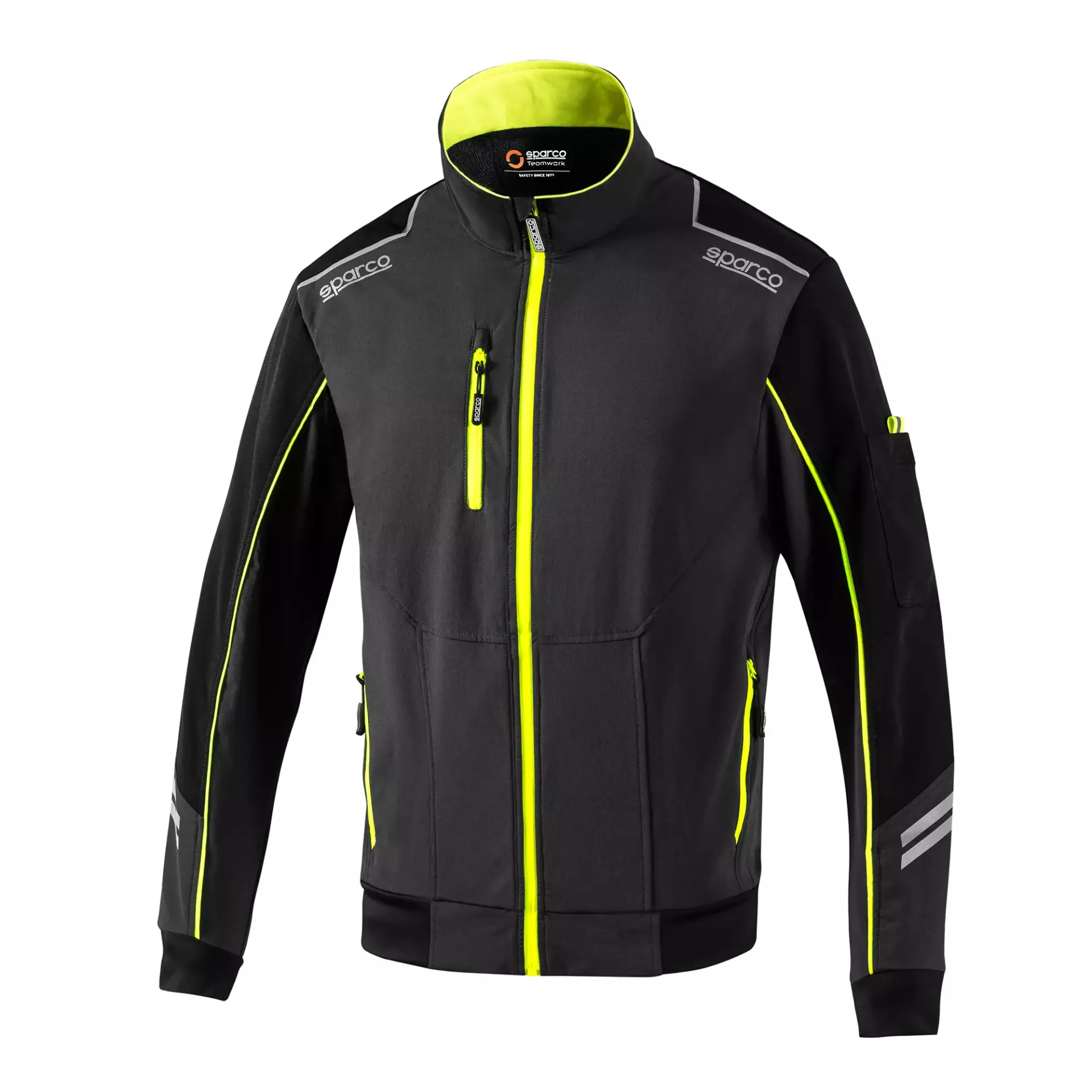 Sparco 02413GSGF, Austin Tech Softshell Jacket, Gray/Yellow, image 1