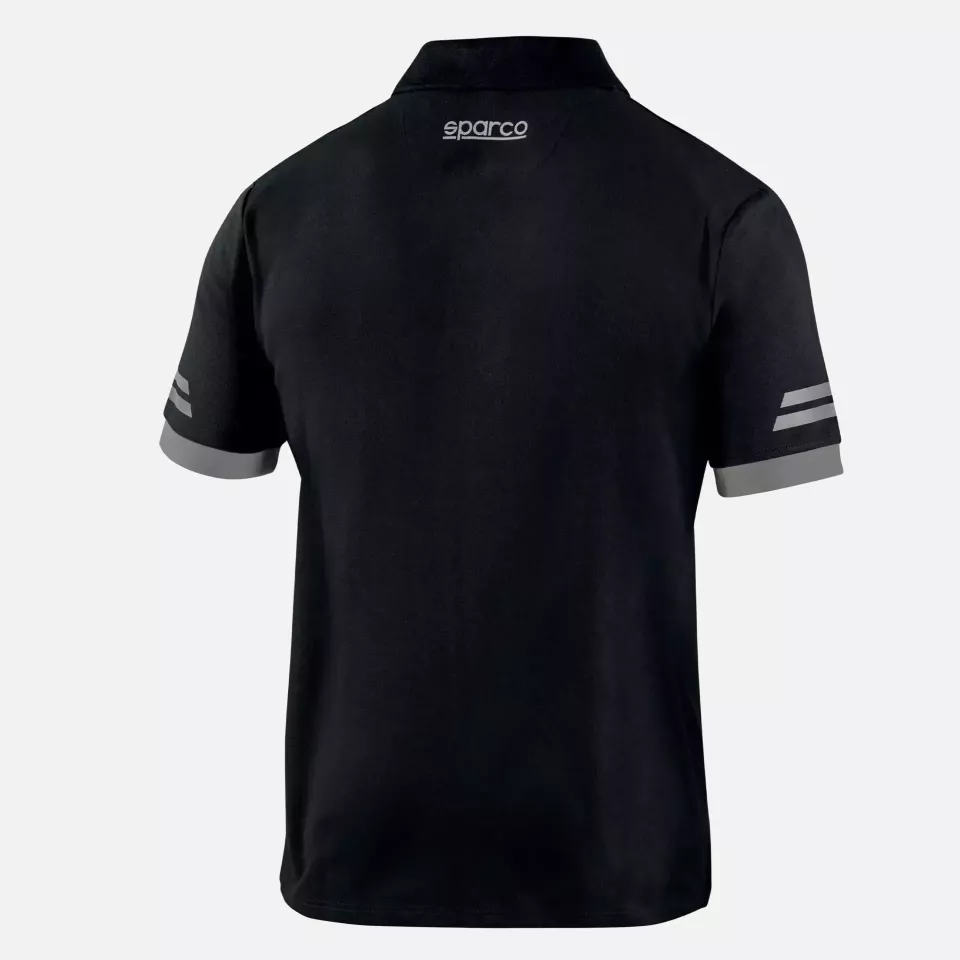 Sparco 02415NRGS, Toledo Tech Polo, Black/Gray, image 2, gallery thumbnail