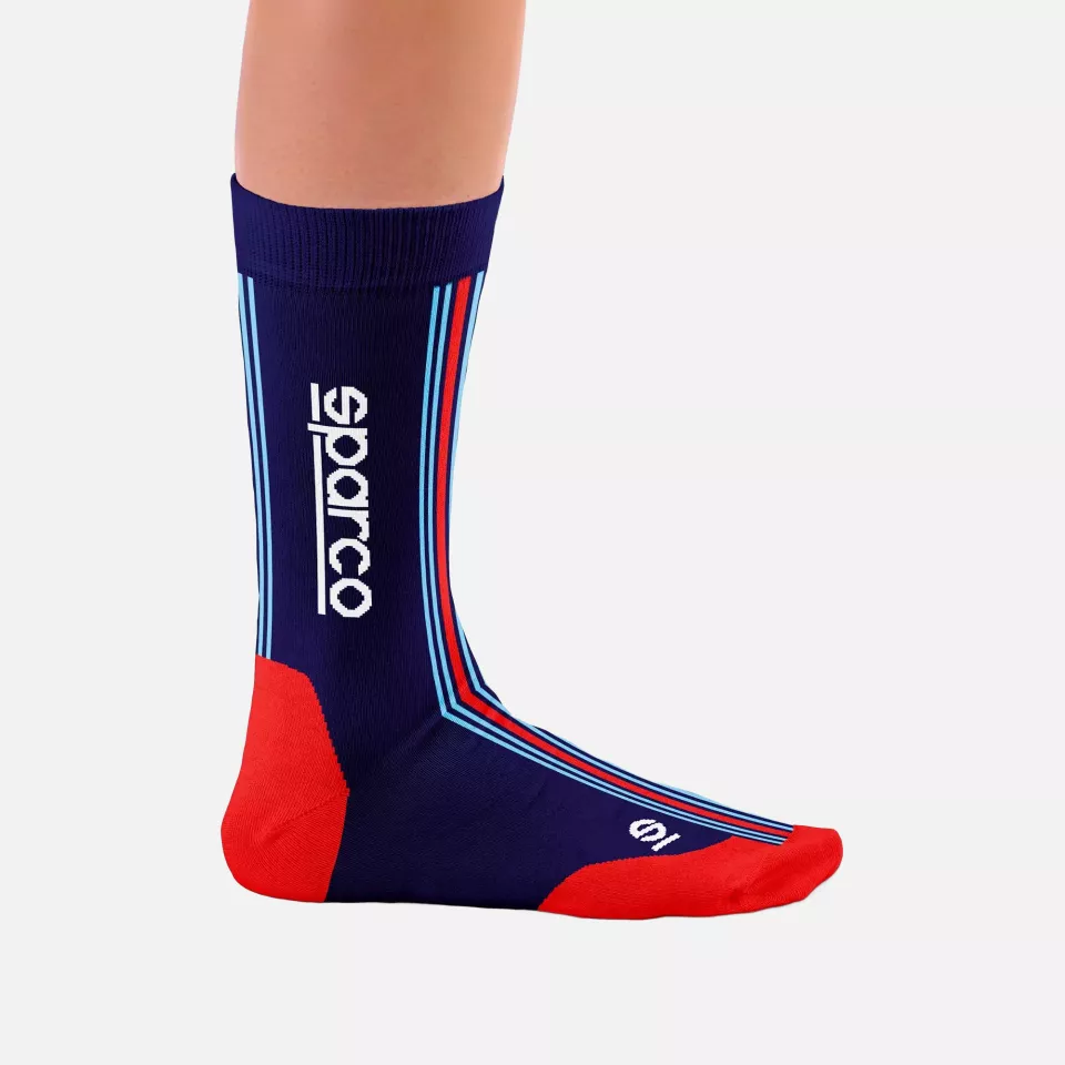 Sparco 099145MR-BMRS, Martini-R Iconic Socks, Blue/Red, image 1, gallery thumbnail