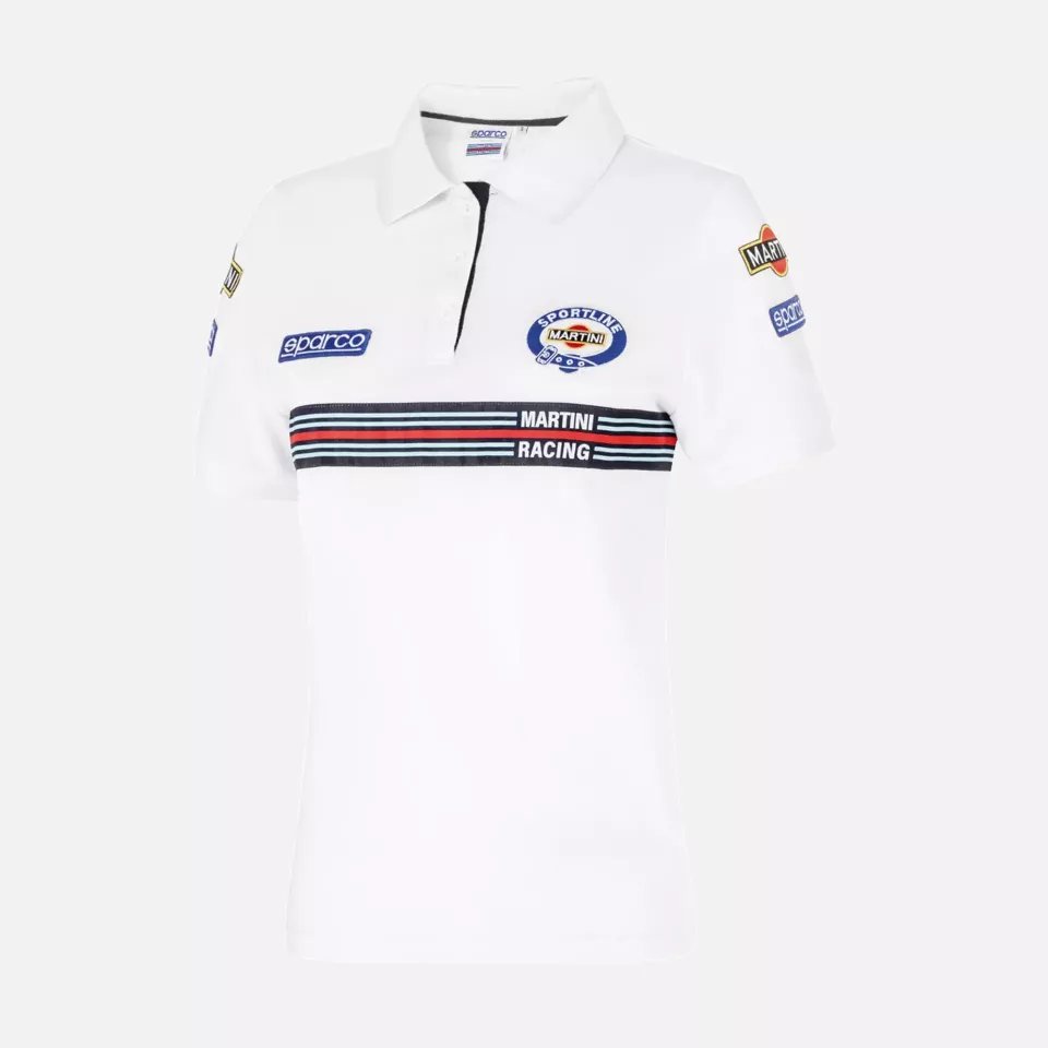 Sparco 013034MR-BI, Replica Martini-R Damen Poloshirt, Weiß, image 1, gallery thumbnail