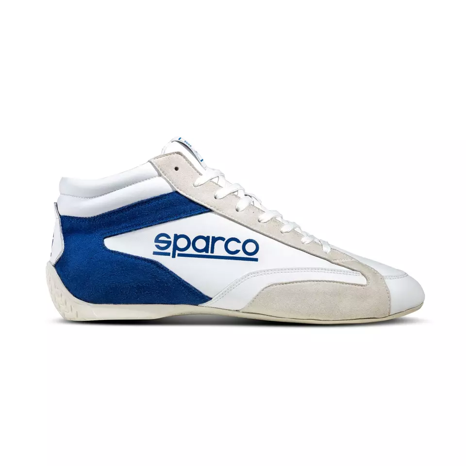 Sparco 0012A8-BIBM, S-DRIVE Mid-Top Shoes, White/Blue, image 3, gallery thumbnail