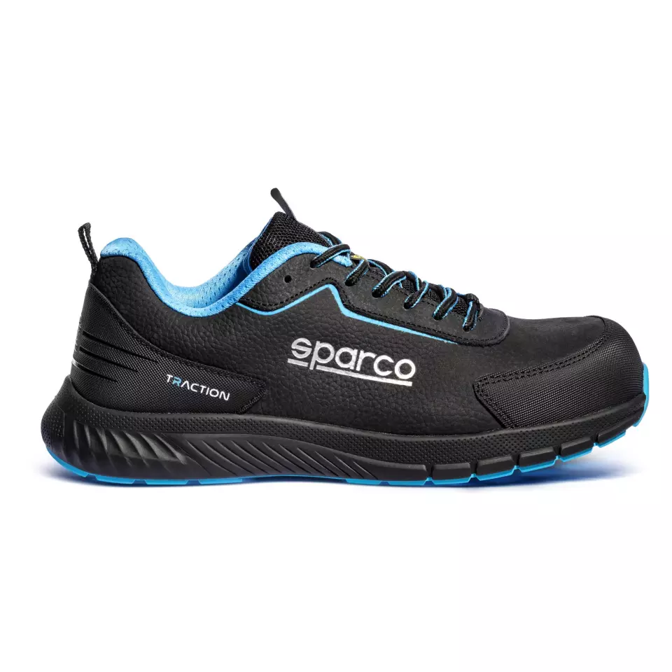 Sparco BTB0030B0-K30, Traction Sicherheitsschuhe S3S SR FO HR, Schwarz/Himmelblau, image 3, gallery thumbnail