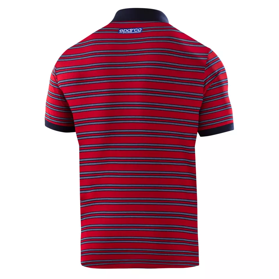 Sparco 01396MR-RS, Sportline Martini Racing Replica Polo Shirt with Stripes, Red/Navy, image 2, gallery thumbnail