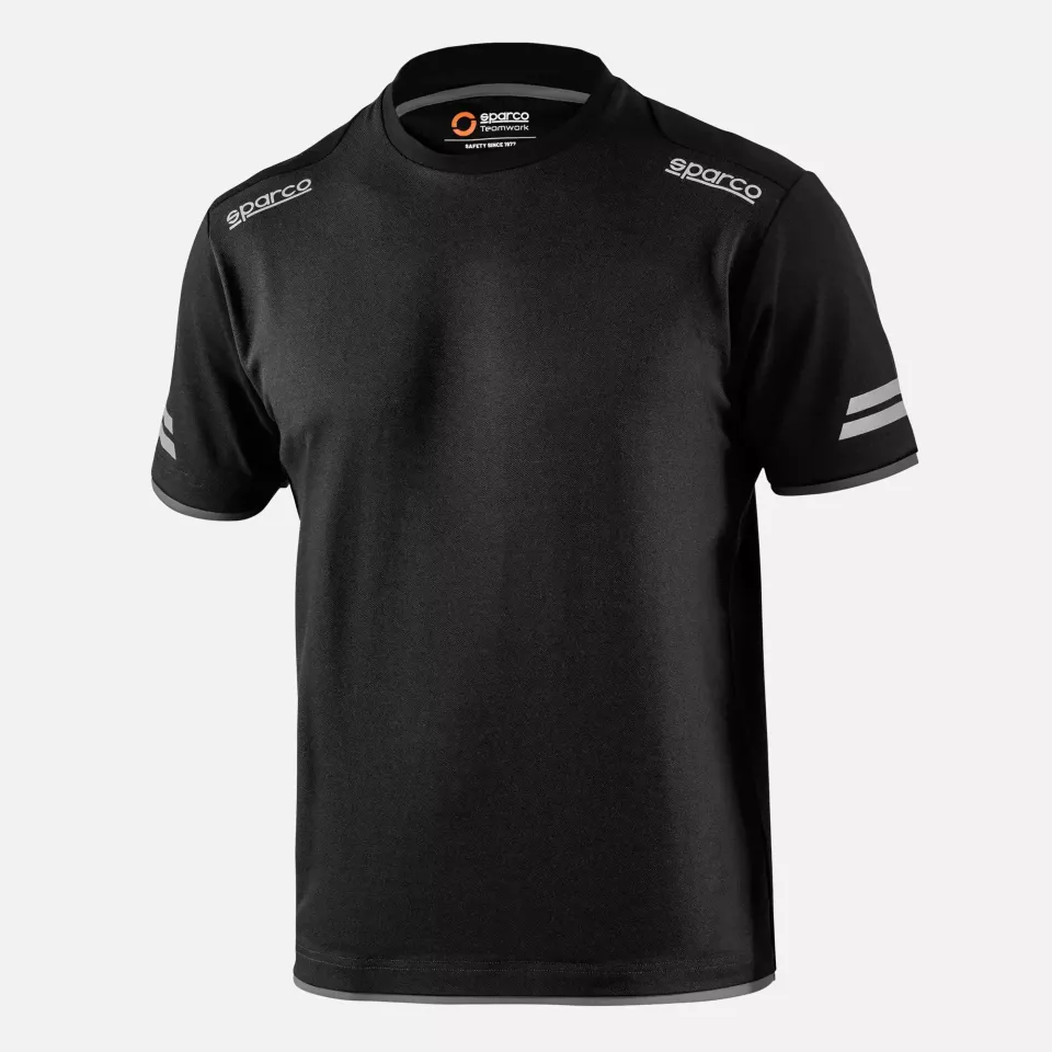 Sparco 02416NRGS, Tucson Tech T-Shirt, Schwarz/Grau, image 1, gallery thumbnail