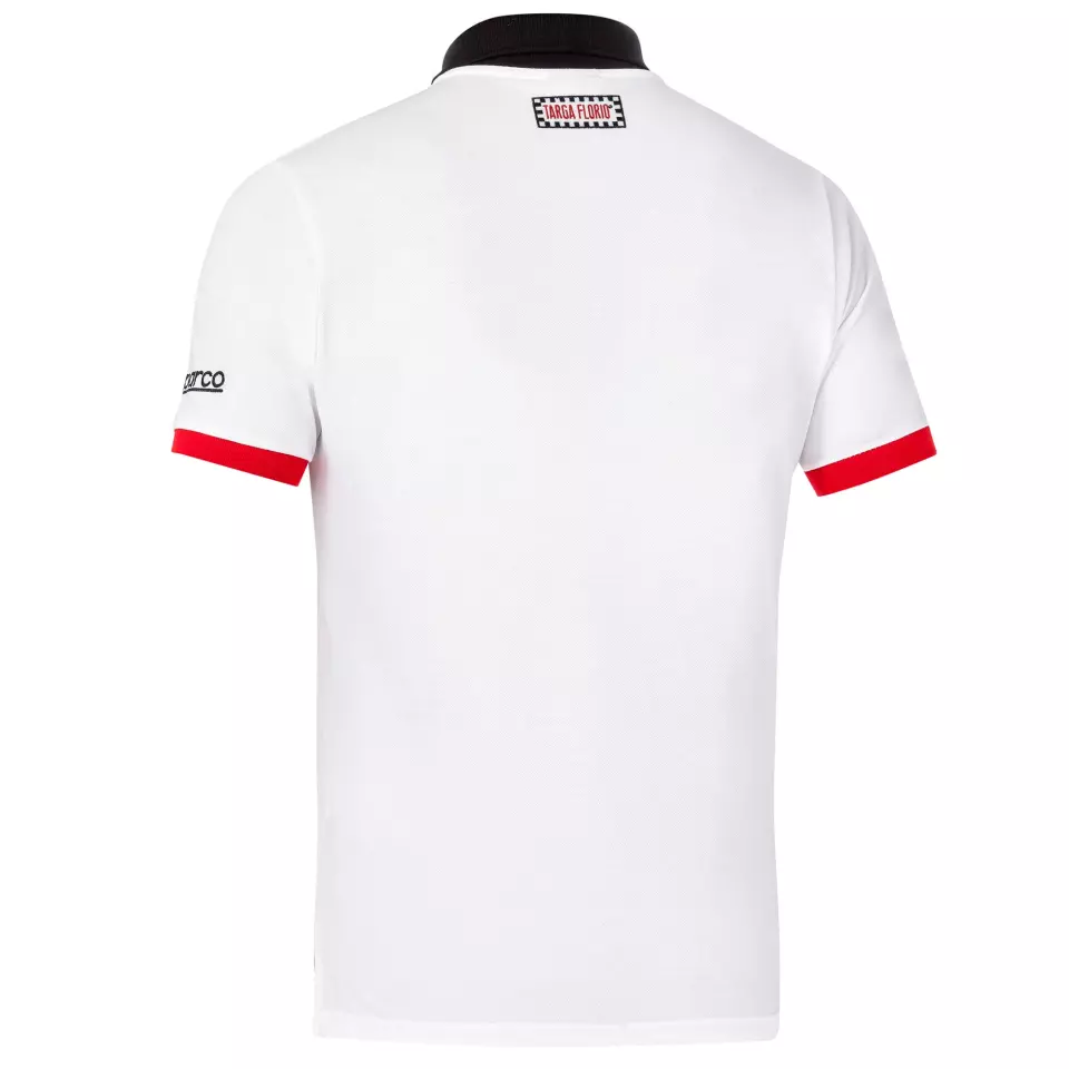 Sparco 013040TF-BIRS, Targa Florio Poloshirt, Weiß/Rot, image 2, gallery thumbnail