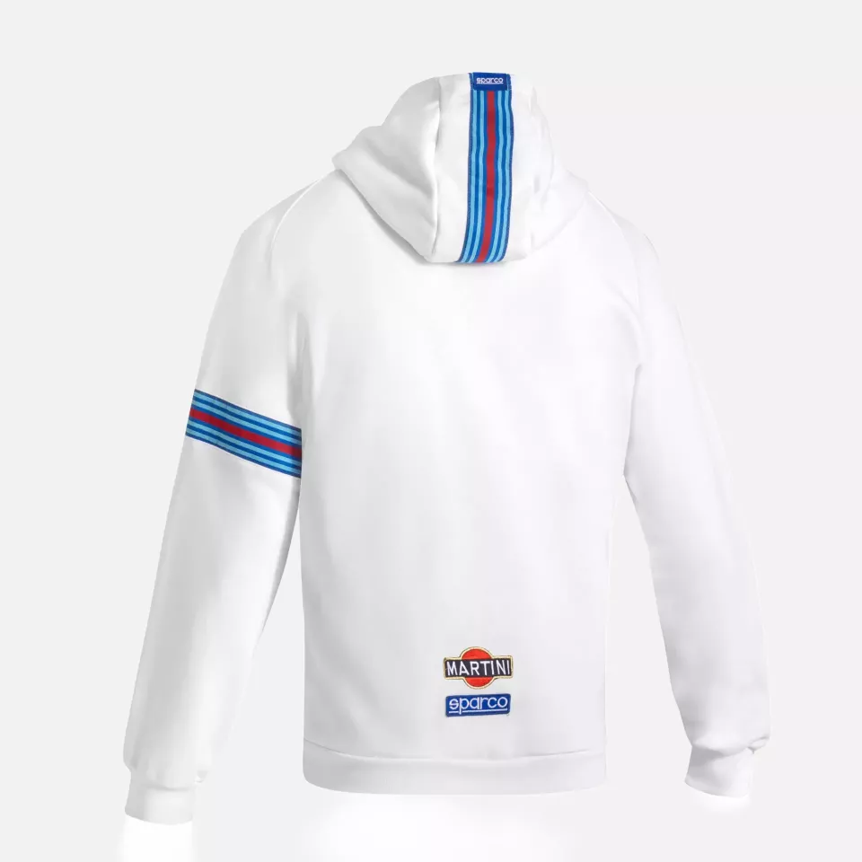 Sparco BMF0013D0-W01, Martini Racing Kapuzen-Sweatjacke, Weiß, image 2, gallery thumbnail
