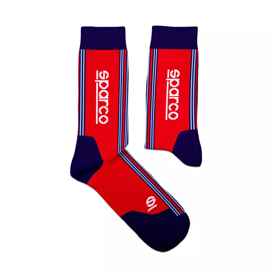 Sparco 099145MR-RSBM, Martini-R Iconic Socks, Red/Navy Blue, image 3, gallery thumbnail