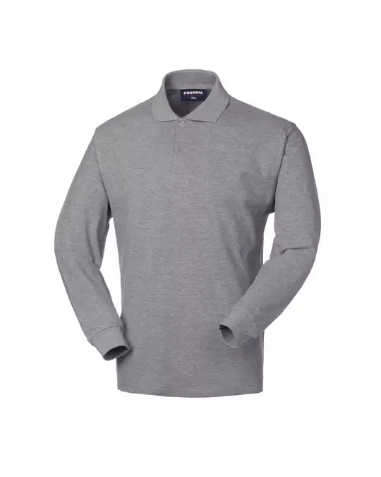 Rossini HH175-12, Tiger Long Sleeve Polo Shirt, Grey, image 1