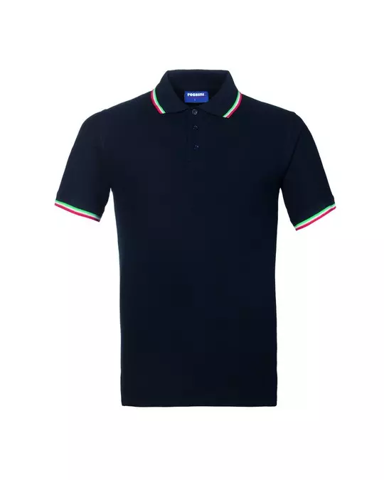 Rossini HH146-B9, Italia Polo Shirt, Blue/Tricolore