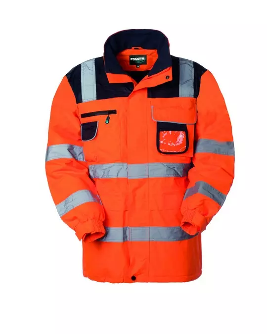 Rossini HH224-21, Lindos Hi-Vis Parka, Orange/Blue, image 1