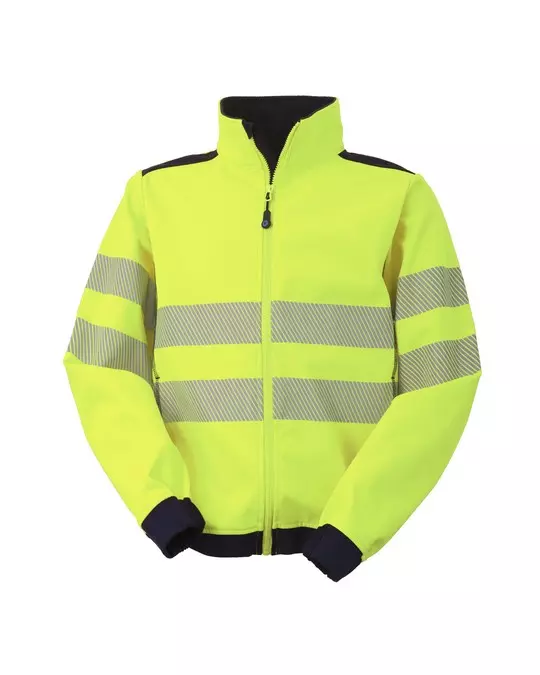 Rossini HH236-42, Byron Hi-Vis Softshell Jacket, Yellow/Blue