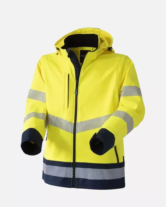 Rossini HH263-42, Hook Hi-Vis Softshell Jacket, Yellow/Blue, image 1
