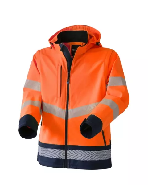 Rossini Hook Hi-Vis Softshell Jacket, Orange/Blue