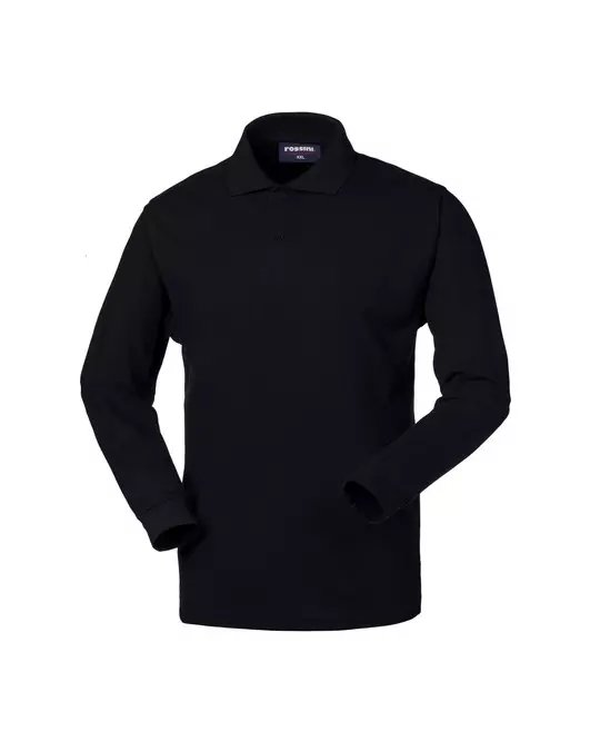 Rossini HH175-01, Tiger Long Sleeve Polo Shirt, Blue, image 1, gallery thumbnail
