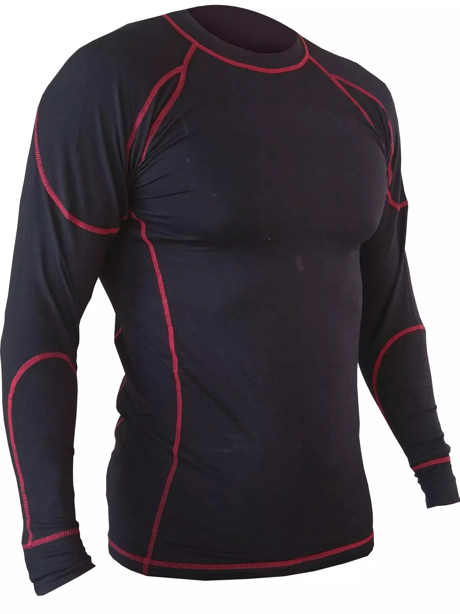 Singer Safety SAHO, Long Sleeves T-Shirt, Black/Red, image 3
